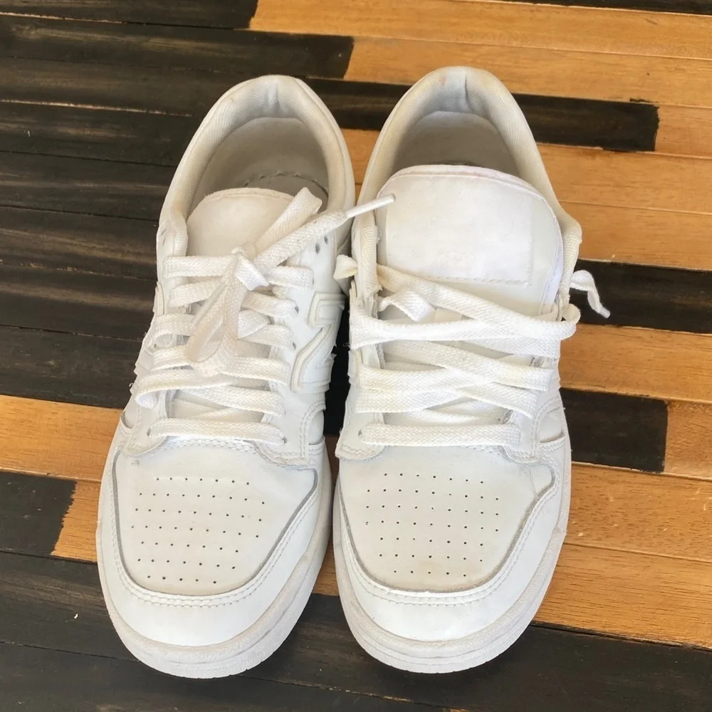 New Balance Boy’s  Sneakers White Grey Green Youth Size 7 GS GSB4803W T-12